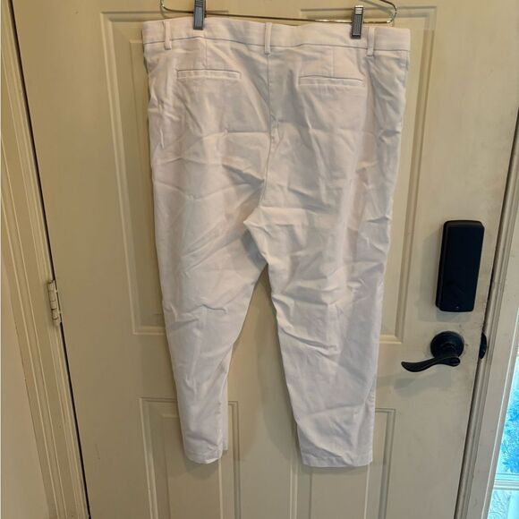 J. Jill White Wearever Collection Refined Woven Trousers size 18 - Picture 4 of 4